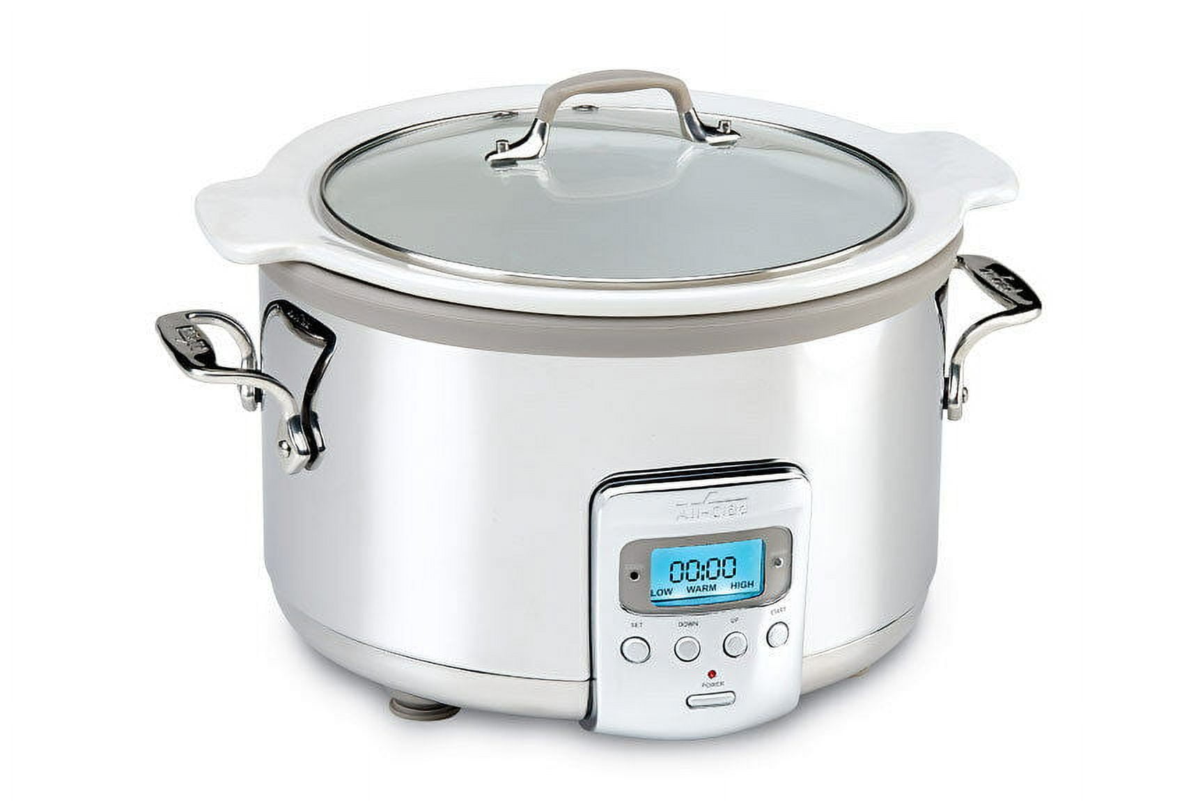 All-Clad SD710851 Slow Cooker with White Ceramic Insert & glass lid 4 quart