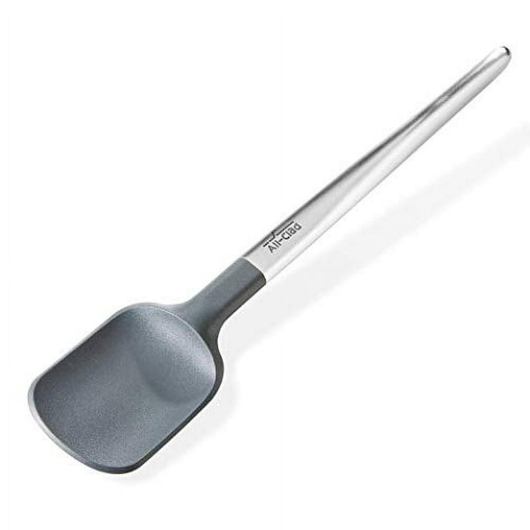 All Clad Silicone Tools Spoonula For Cooking, Baking And Serving, Stainless  Steel and Black 