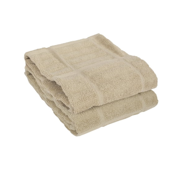 All-Clad Solid Cotton Kitchen Towels, 2-Pack, Cappuccino