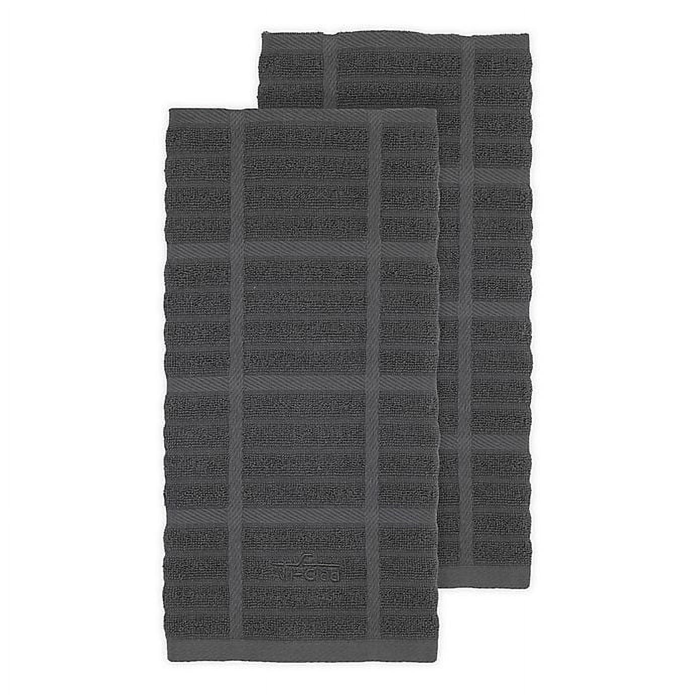 Gray Terry Cotton Kitchen Towels Set of 2