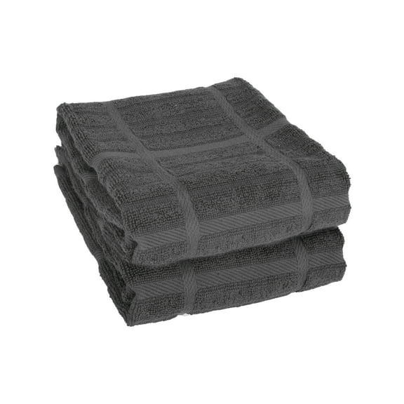 All-Clad Solid Cotton Kitchen Towels, 2-Pack, Pewter