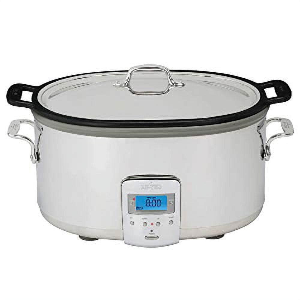 Free Shipping All Clad 7 Quart Electric Slow Cooker with Removable Inner Cook Stainless Steel Aluminum Insert Walmart Walmart