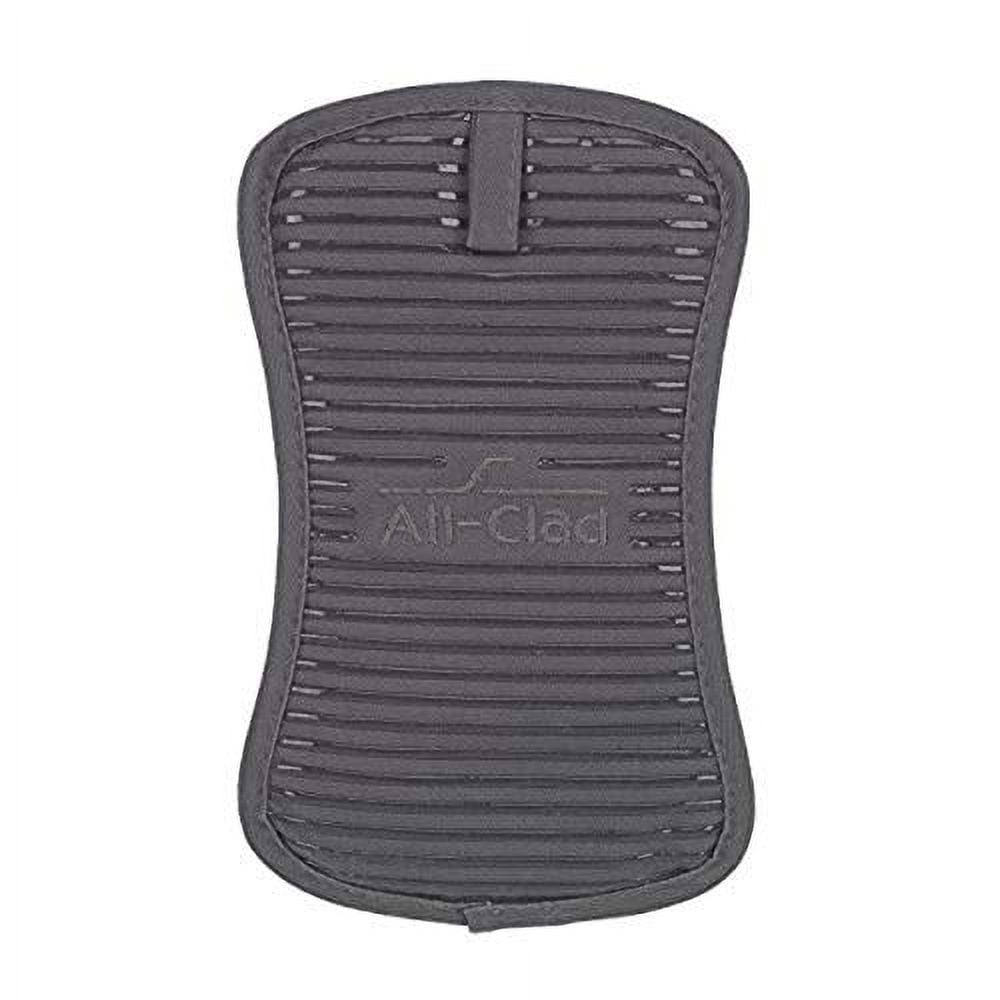 Pewter Gray Silicone and Cotton Heat Resistant Pot Holder