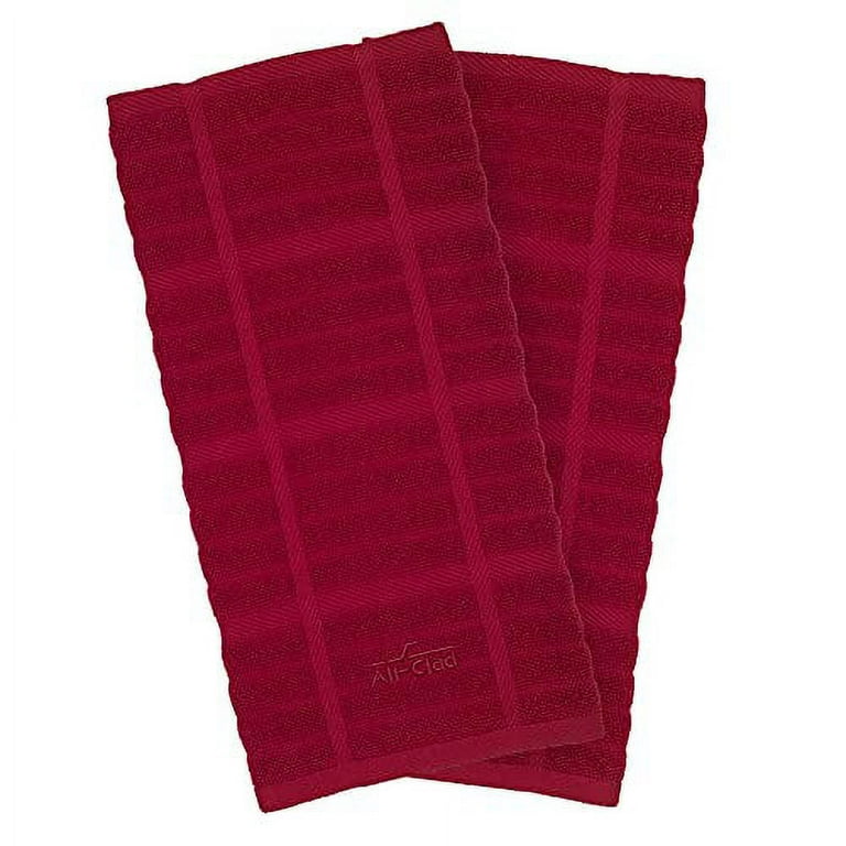 All-Clad Textiles Kitchen Towel, Solid-2 Pack, Chili