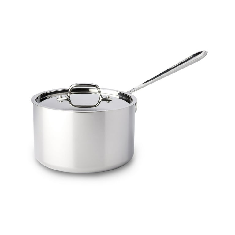 All-Clad Stainless 3-qt Saucepan with Lid 
