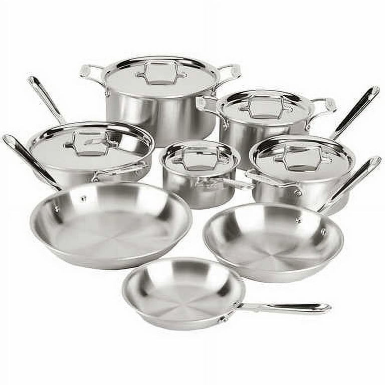 All-Clad d5 Stainless Steel Oven Safe 13-piece Cookware Set 