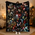 Multi Mode Fan All Classic Horror Movie Villains Collage Sherpa Blanket, Multi ...