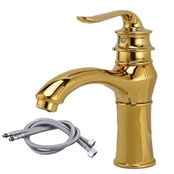 All Copper Faucet Bathroom Basin Faucet Bathroom Hot And Cold Water Table Basin Faucet - golden