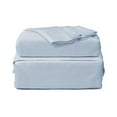 thumbnail image 1 of All Cotton 144 Thread Count Light Blue 100% Cotton 4-Piece Full Sheet set, 1 of 3