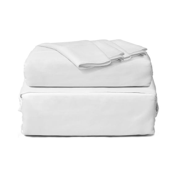 All Cotton 144 Thread Count White 100% Cotton 4-Piece King Sheet set