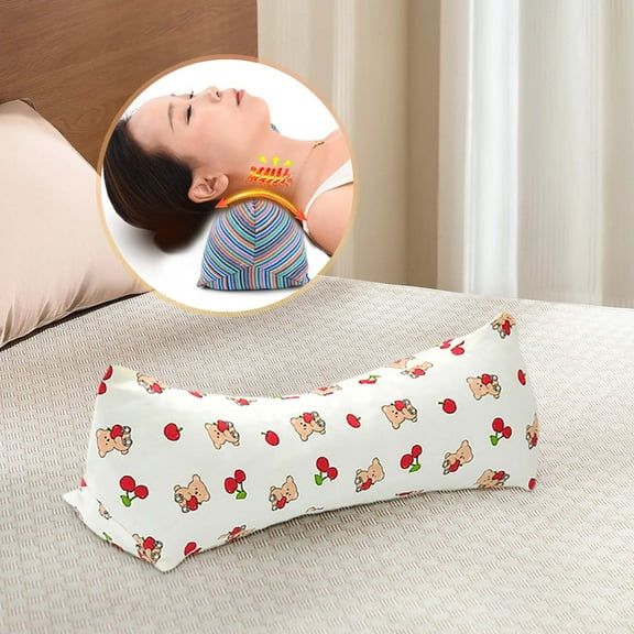 All-Cotton Buckwheat Cervical Pillow - Ergonomic Diamond Shape for Neck Support, Office Nap, and Lumbar Relief