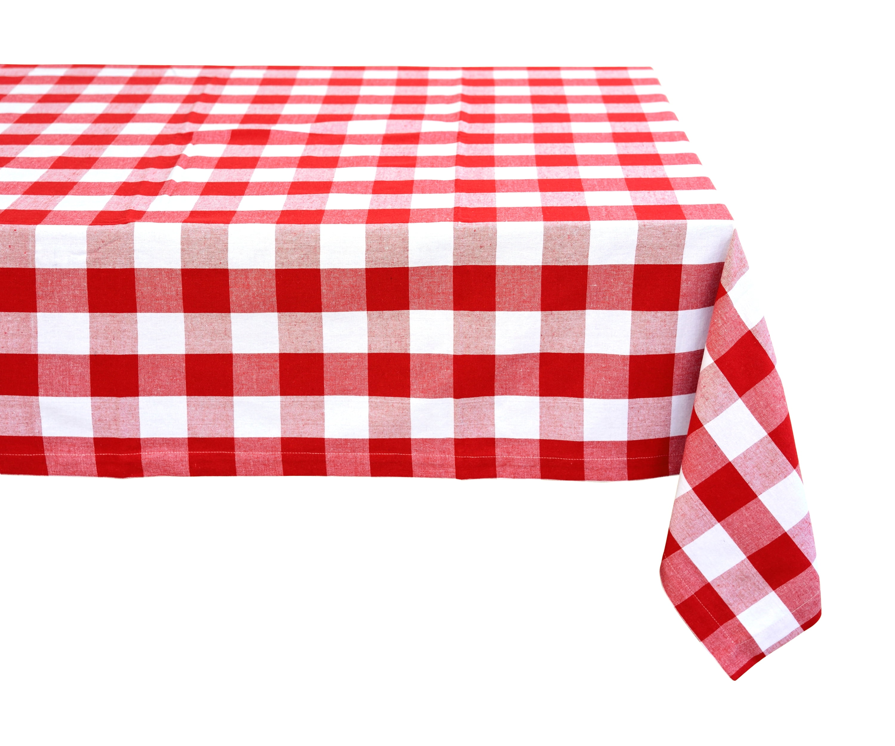 All Cotton and Linen Christmas Tablecloth, Red Tablecloth Christmas Cotton Tablecloth Oblong
