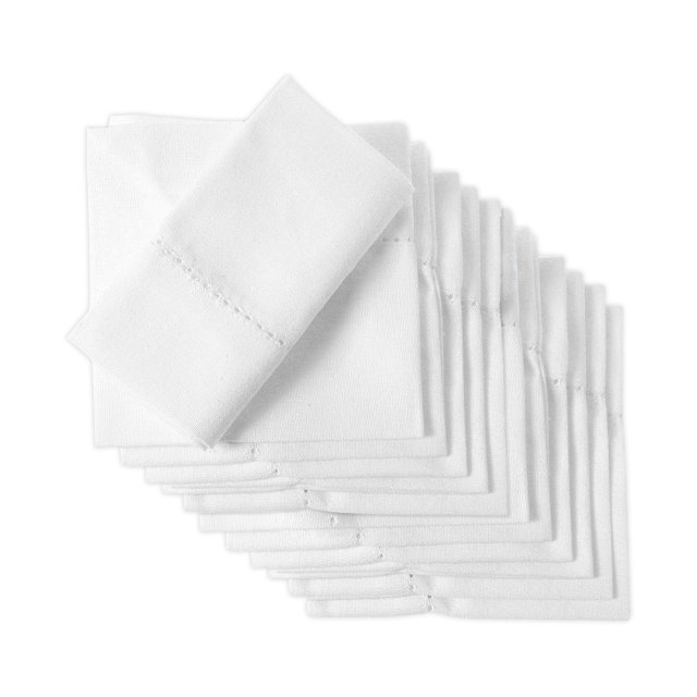All Cotton and Linen Cloth Napkins, Cocktail Napkins Set of 12