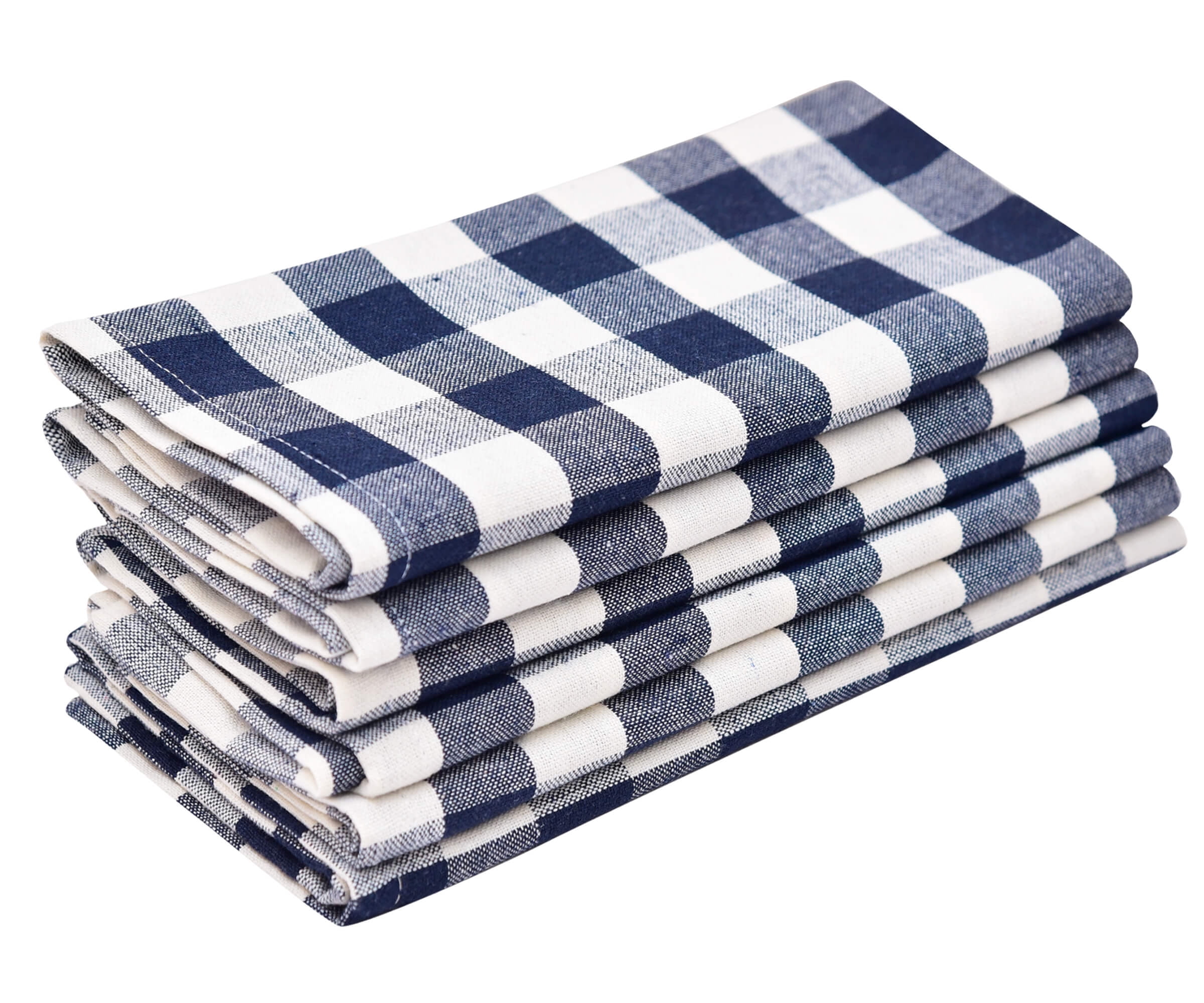 All Cotton and Linen Cloth Napkins, Cotton Dinner Napkins, Navy Blue