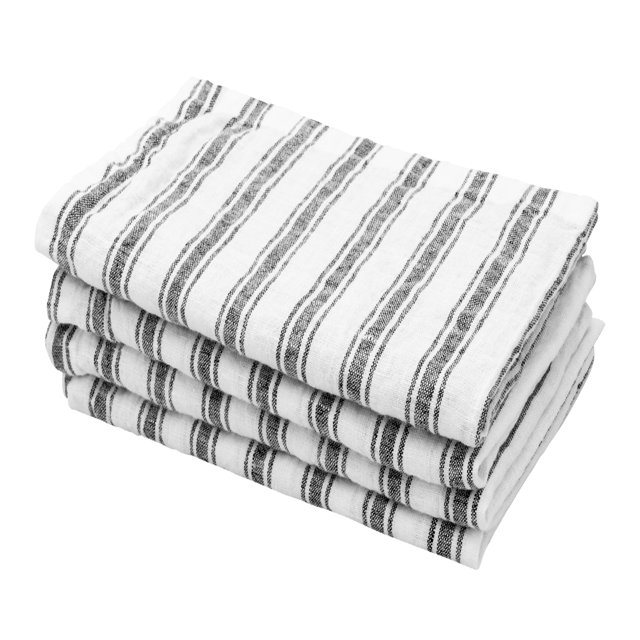 All Cotton and Linen Cloth Napkins Dinner Table Napkins Black Linen