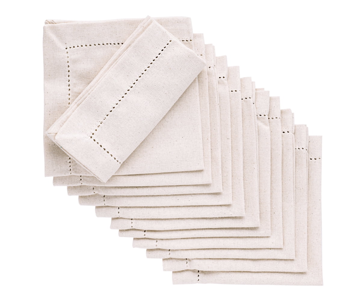 All Cotton and Linen Cotton Napkins, Set of 12, Cloth Napkins