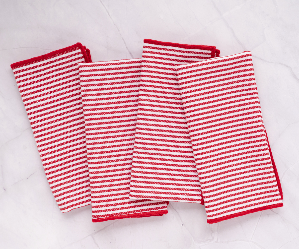 All Cotton and Linen Cotton Napkins Set of 4, Christmas Cloth Napkins