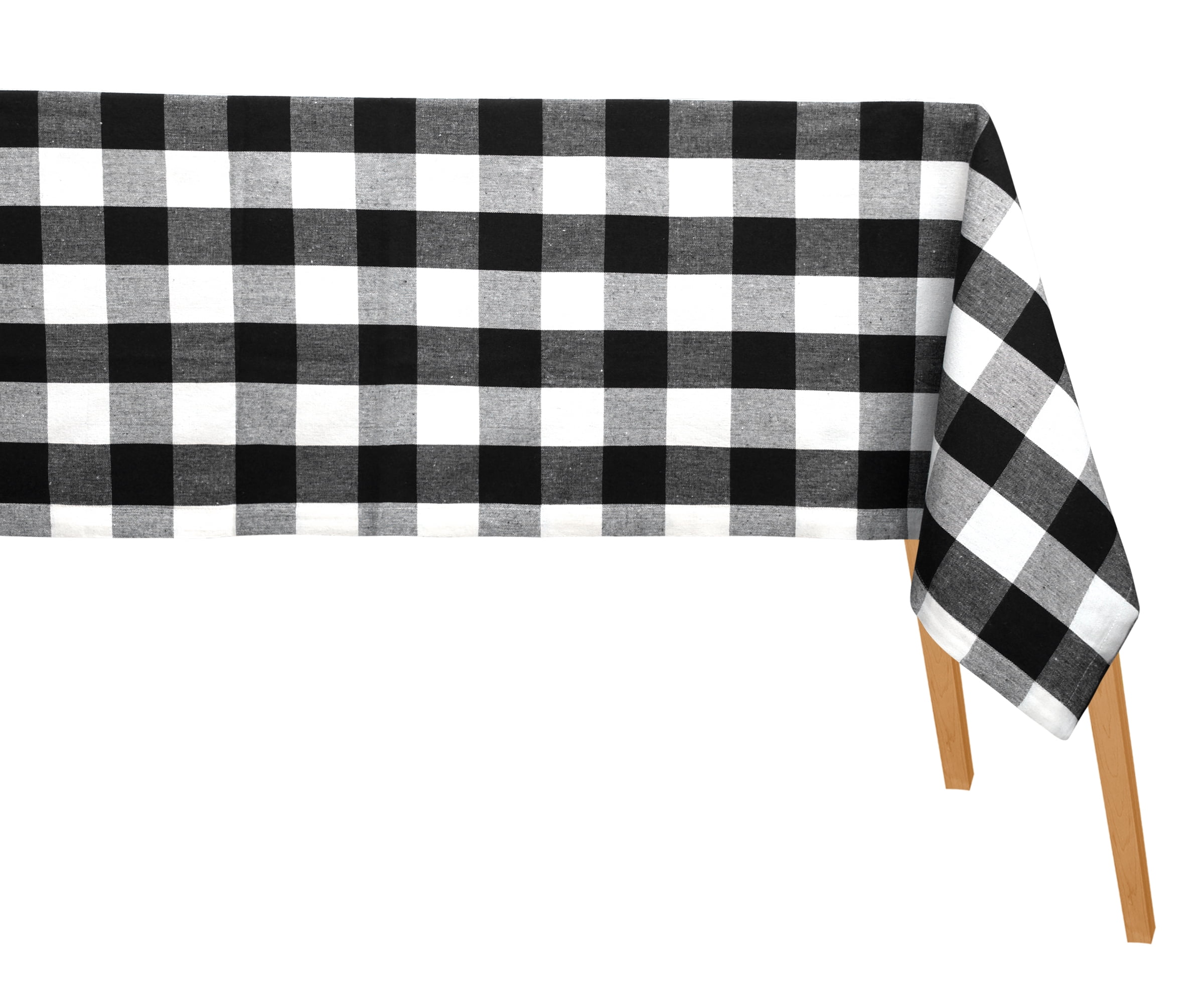All Cotton and Linen Cotton Tablecloth Rectangle, Buffalo Plaid