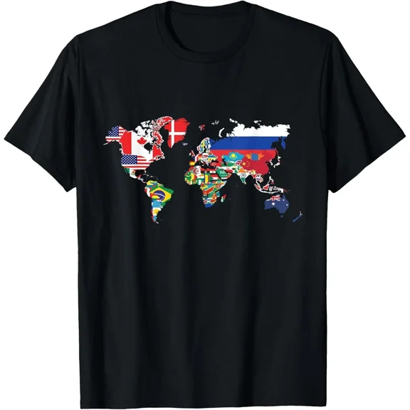 All Countries Flags - International Flag 287 Cotton Tee S-3XL