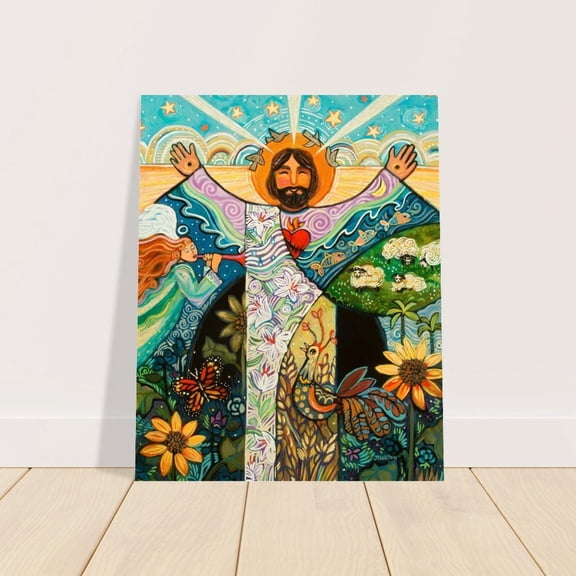All Creation Sings His Praise Art Poster Risen Christ Jesus Poster, Poster Only
