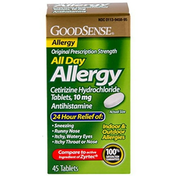 All Day Allergy Cetirizine Hydrochloride Tablets 10 mg 4 45 Each