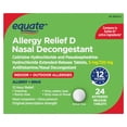 thumbnail image 1 of Equate Allergy Relief D Nasal Decongestant, 12 Hour Extended Release Tablets, 1 of 9
