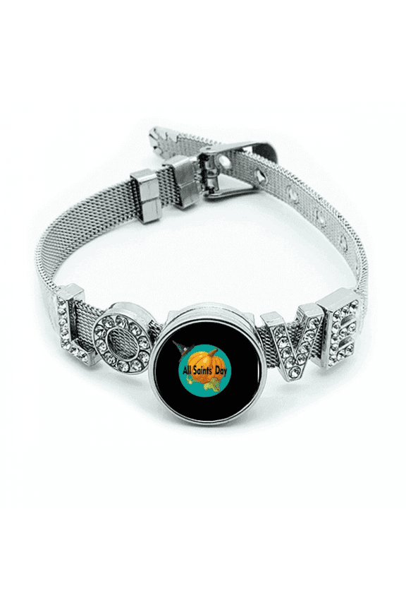 All Day Candy Happy Bracelet Wristband Crystal Love Adjustable Bangle
