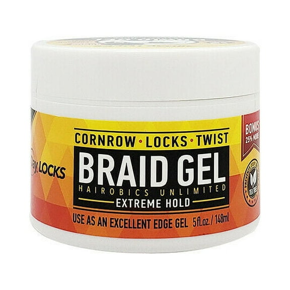 All Day Locks Braid Gel Extreme Hold 5oz [Plus Bonus 25%] "Free Shipping"