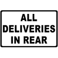 thumbnail image 1 of All Deliveries in Rear Sign, 1 of 1