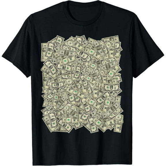 All Dollar Bills in One T-Shirtmen and women can wear, black, white, gifts.S,M,L,XL,2XL,3XL,131XL