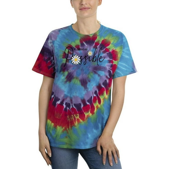 All Dreams Are Possible Tie Dye Spiral Women -Image by Shutterstock, Female Large