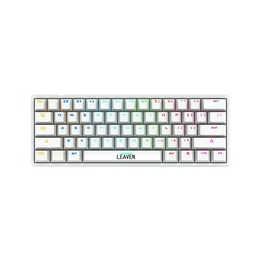 All Earphones ClearanceKyusrd Gaming Headsets, Wired 60% Mechanical Gaming Keyboard RGB Backlit Compact 61 Keys Keyboard With Blue Switches For PC