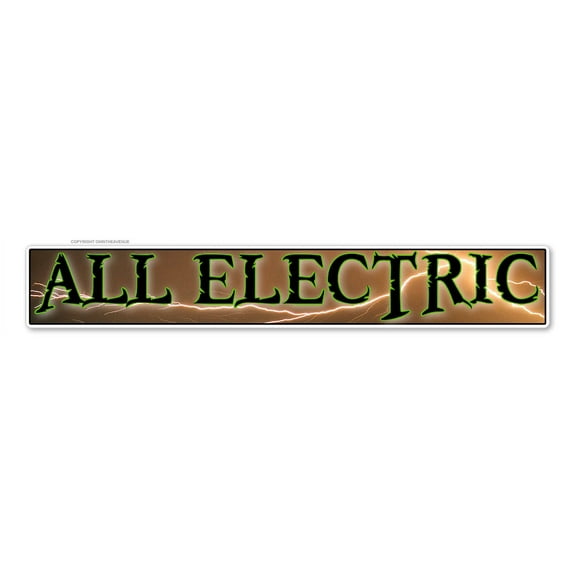 All Electric Lightening Bolts EV Electric Vehicle Sticker Decal 6"