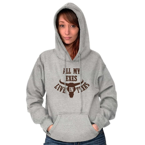 All Exes Live In Texas Lonestar State Women Plus Size Graphic Pullover Hoodie Brisco Brands 3X