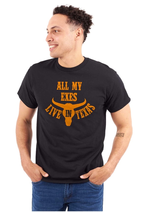 All Exes Live In Texas Lonestar State Women's Graphic T Shirt Tees Brisco Brands L