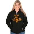 thumbnail image 1 of All Exes Live In Texas Lonestar State Womens Plus Size Graphic Zipper Hoodie Brisco Brands 2X, 1 of 5