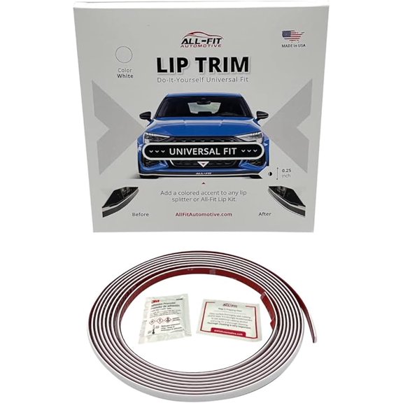 All-Fit Lip Trim Complete Front End Trim - Universal Fit - ΒΌ Inch - (White)