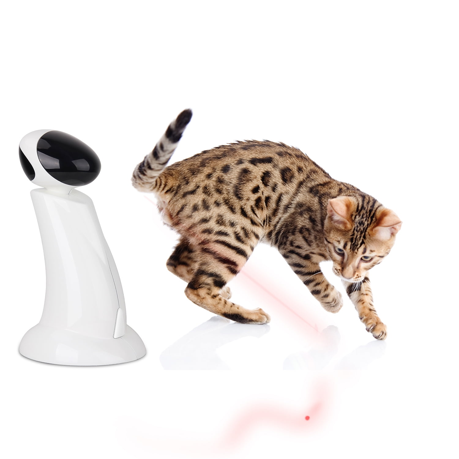 All For Paws Automatic Cat Laser Toy - Laser Rotates 360 Degree with Random Patterns