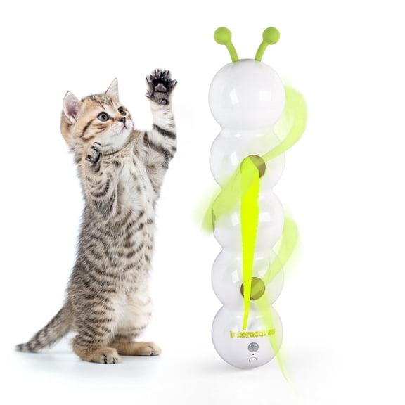 All For Paws Interactive Cat Teaser Toy, USB Rechargeable  Automatic Whack-a-Mole Toy with Suction Cups, Motion-Activated Cat Wand, Enrichment Toy for Indoor Cats & Kitties