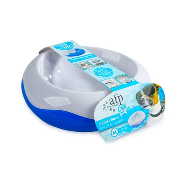 All For Paws Chill-Out Cooling Pet Feeder for Dogs & Cats, 350 ml Cooler Bowl