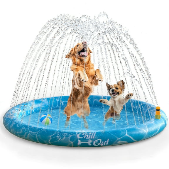 All For Paws Chill-Out Outdoor Splash Pad Sprinkler for Kids & Dogs, Large 51”