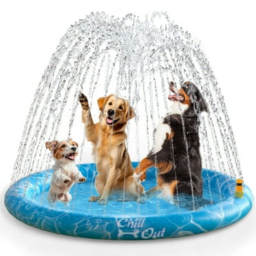 All For Paws Chill-Out Outdoor Splash Pad Sprinkler for Kids & Dogs, X-Large 59"