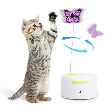 All For Paws Interactive Cat Butterfly Toy with Motion Sensor, Kitty Flutter Bug Toy Includes One Butterfly Replacement