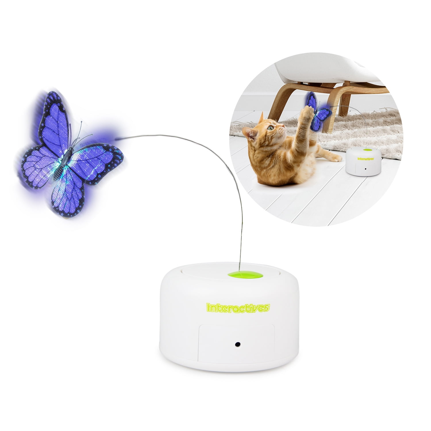 All For Paws Motion Activated Cat Teaser Toy Interactive Flutter Bug