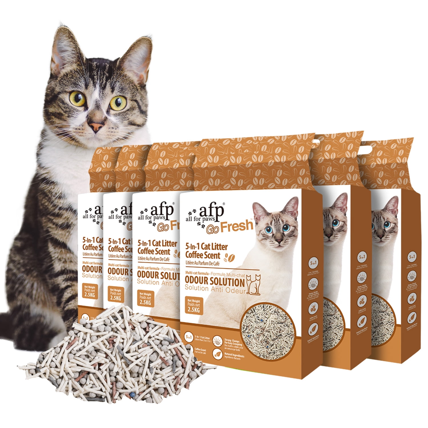All For Paws Natural 5in1 Tofu Cat Litter with 24/7 Power Odor