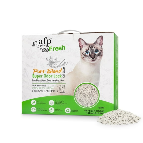 All For Paws Natural Cassava & Tofu Cat Litter, 10lb, Unscented – Sustainable Tofu Cat Litter with Strong Clumping