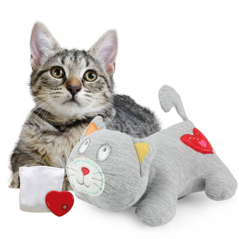 Touch activated plush purring cat sales