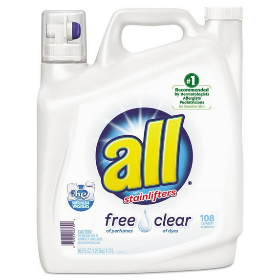 ALL Free & Clear Liquid Laundry Detergent, 2 Bottles (DVOCB461391)