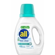 All Free Clear Odor Relief Liquid Laundry Detergent 20 Loads - 30 fl oz