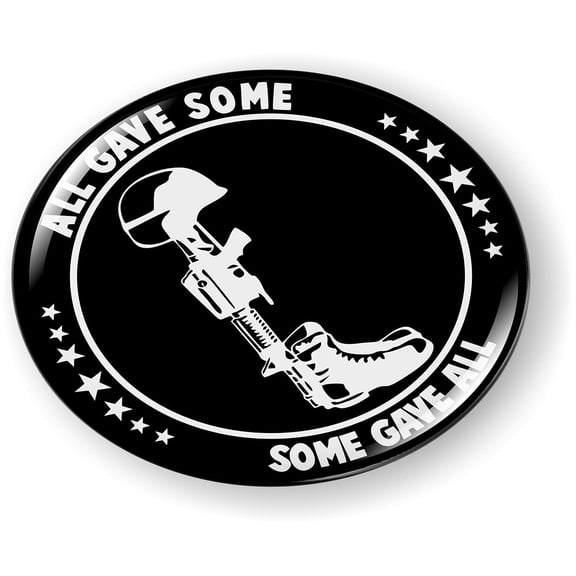 All GAVE Some Some GAVE All 3D Domed CAR Emblem Badge Sticker Flexible Round